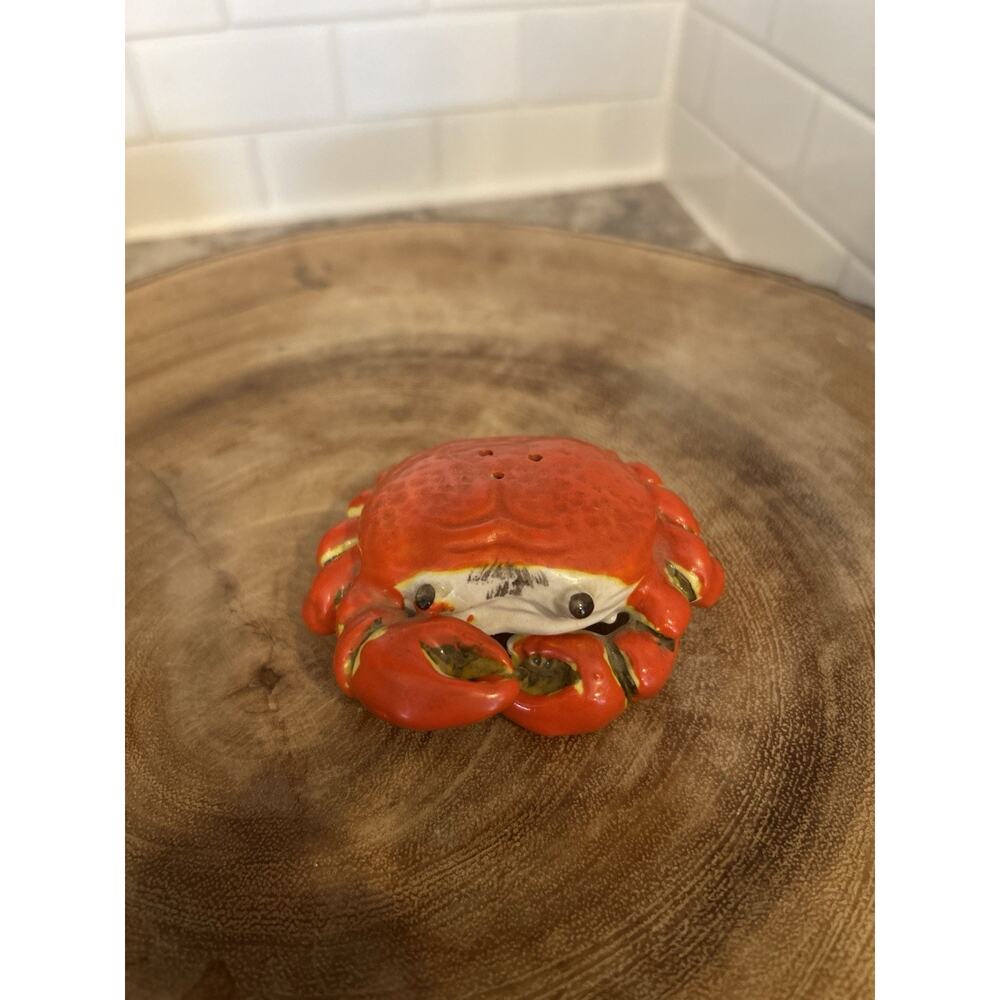 Vintage Crab Single Salt Shaker Pepper Japan Red E W Princess China